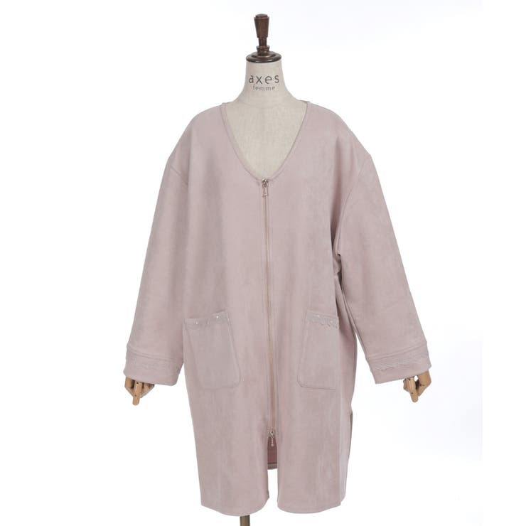 カットスエードコーディガン | axes femme | 詳細画像24 