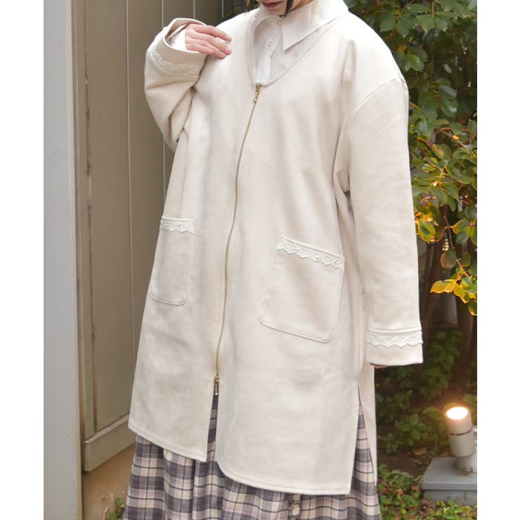 ベージュ | カットスエードコーディガン | axes femme