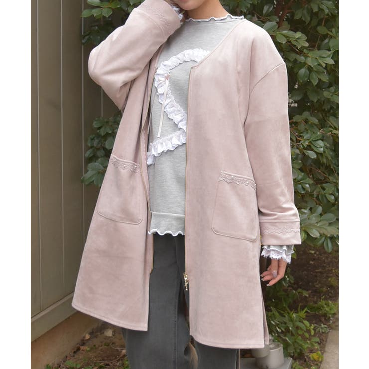 ピンク | カットスエードコーディガン | axes femme