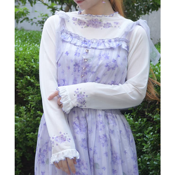 紫陽花プリントシアーインナー | axes femme | 詳細画像7 