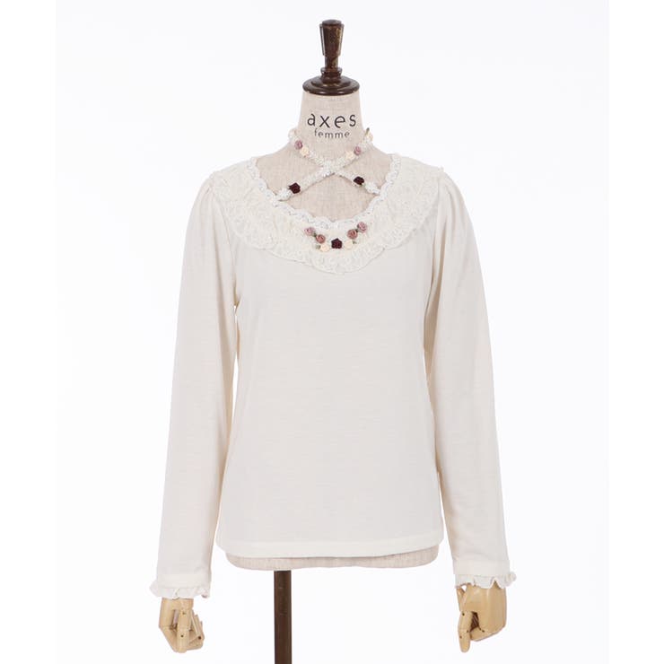 axes femme ローズガーデン トップス・インナースカートセット サテンサーキュラースカート | axes femme -outlet- | axes