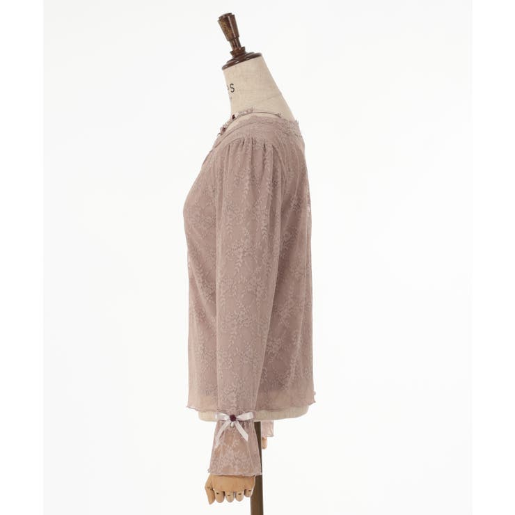 621【極美品】axes femme アクシーズファム コート Aライン M 裾レースロングダウンコート[品番：IGAW0005703]｜axes femme