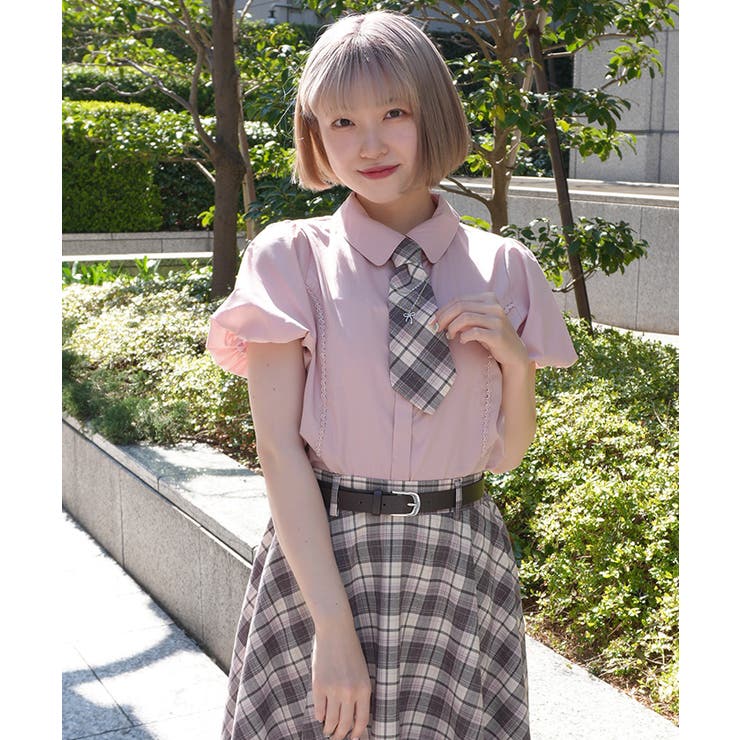 チェーンネクタイ付きブラウス | axes femme | 詳細画像9 