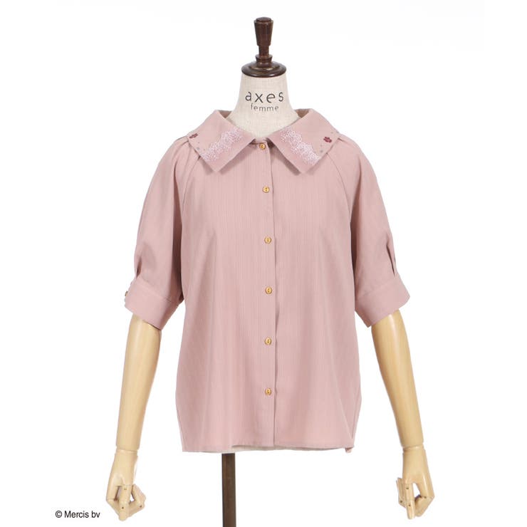 axes☆ｍｉｆｆｙ☆襟ブラウス☆ピンク☆レディース F miffy／襟ブラウス[品番：IGAW0002111]｜axes femme