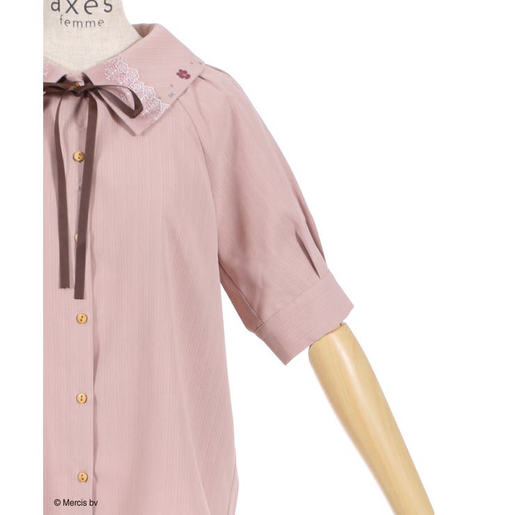 axes☆ｍｉｆｆｙ☆襟ブラウス☆ピンク☆レディース F miffy／襟ブラウス[品番：IGAW0002111]｜axes femme