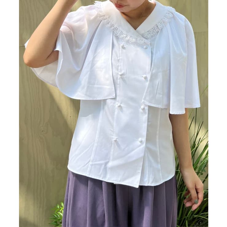 ケープ風ブラウス[品番：IGAW0003938]｜axes femme（アクシーズファム