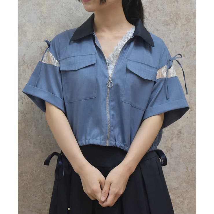 ポケットデザインジップシャツ[品番：IGAW0005246]｜axes femme