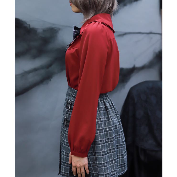 ナイトメアチェックリボンブラウス | axes femme | 詳細画像2 