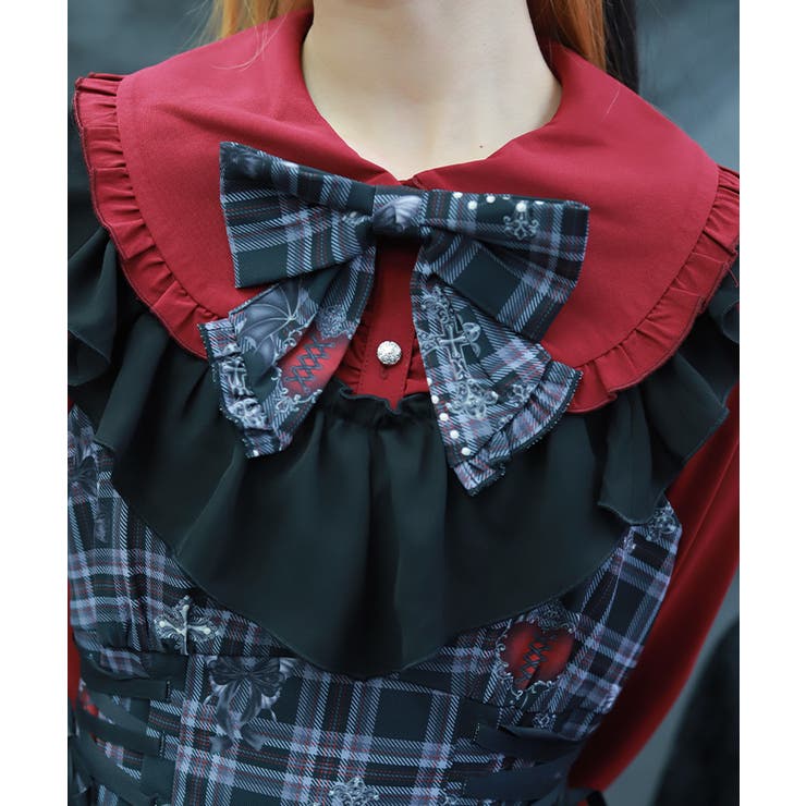 ナイトメアチェックリボンブラウス | axes femme | 詳細画像6 