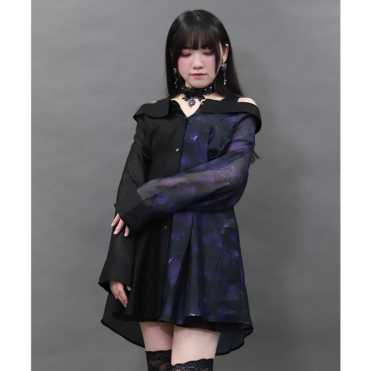 パープル | ポイズンベリーシアーシャツ | axes femme