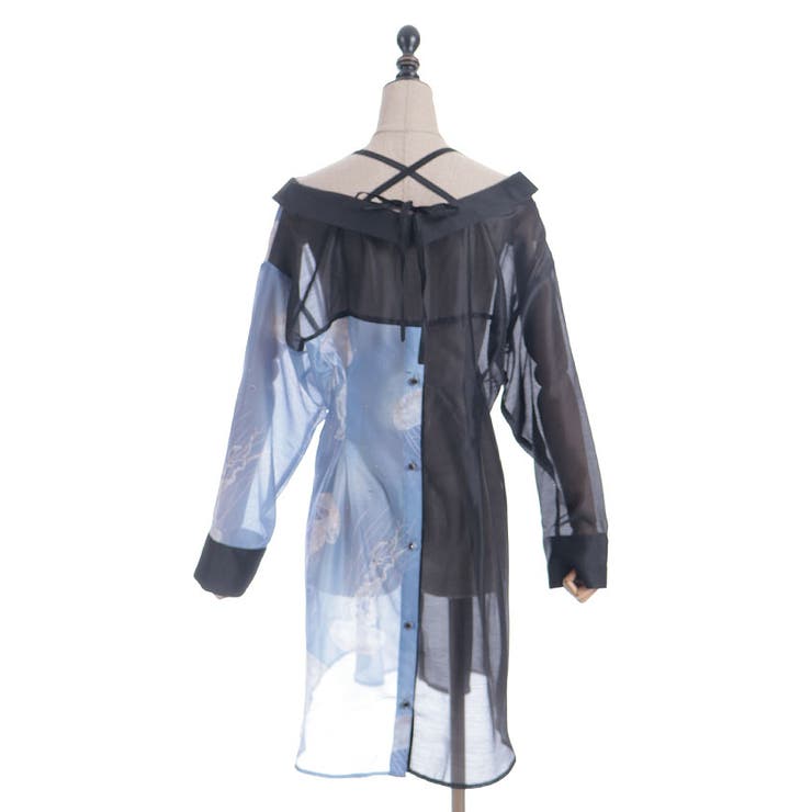 axes femme アクシーズファム　ロングシャツワンピース　デニム風　M ワンピース | レディース服・レディースファッションなら