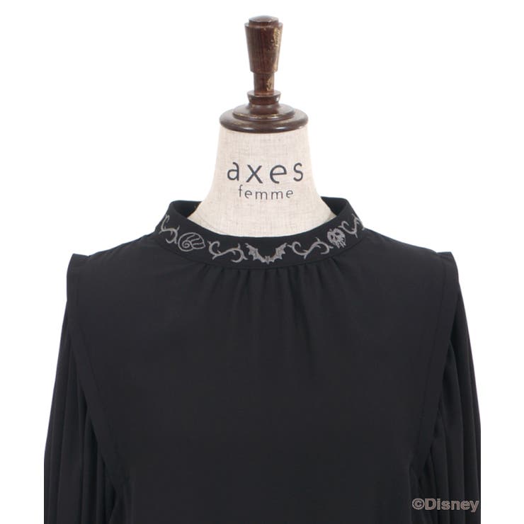 axes femme - ヴィランズ　ディズニー　アクシーズファム　ブラウス　ブラック axes femme - ディズニー ヴィランズ コラボ ブラウス axesfemme