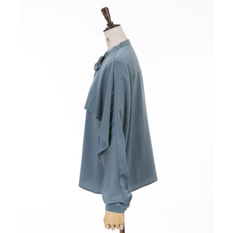 ケープ風ボウタイブラウス[品番：IGAW0000673]｜axes femme
