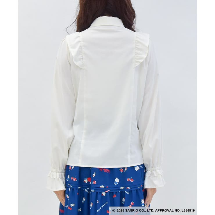 アクシーズファム ハローキティ刺繍付き長袖ブラウス アクシーズファム ハローキティ刺繍付き長袖ブラウス アクシーズファム