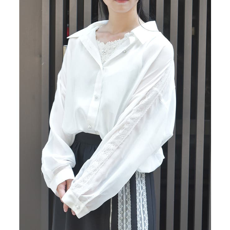 白 | ラメシアーシャツ | axes femme