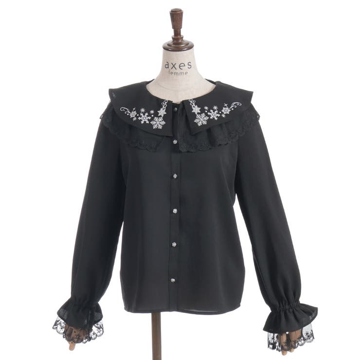 スノー・ローズ刺繍ブラウス | axes femme | 詳細画像11 