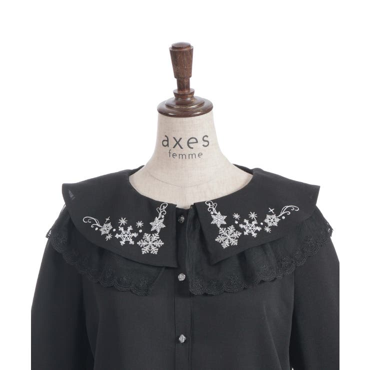 スノー・ローズ刺繍ブラウス | axes femme | 詳細画像14 