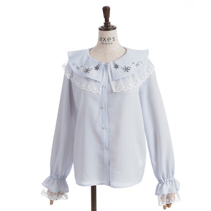スノー・ローズ刺繍ブラウス | axes femme | 詳細画像17 