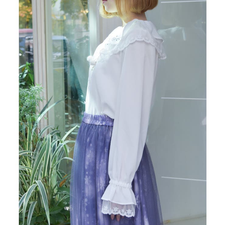 スノー・ローズ刺繍ブラウス | axes femme | 詳細画像2 