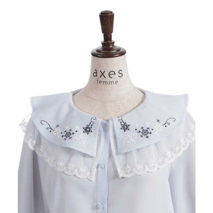 スノー・ローズ刺繍ブラウス | axes femme | 詳細画像20 