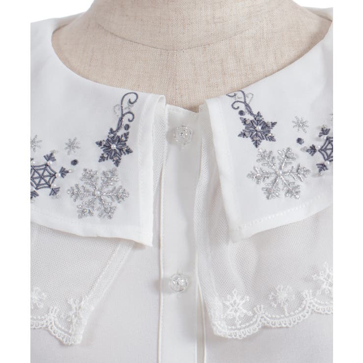 スノー・ローズ刺繍ブラウス | axes femme | 詳細画像29 