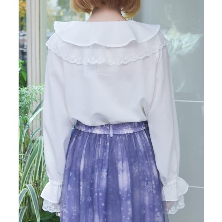 スノー・ローズ刺繍ブラウス | axes femme | 詳細画像3 