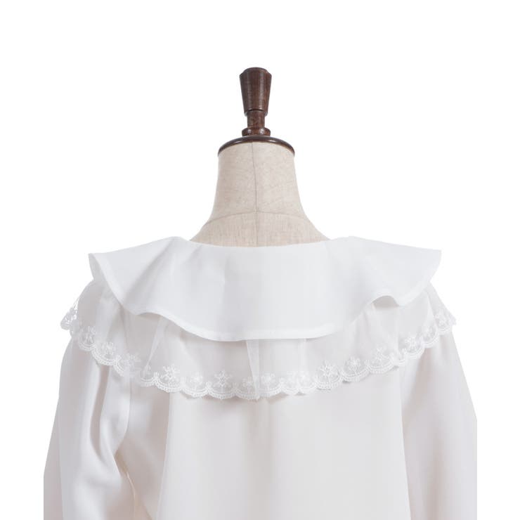 スノー・ローズ刺繍ブラウス[品番：IGAW0007271]｜axes femme