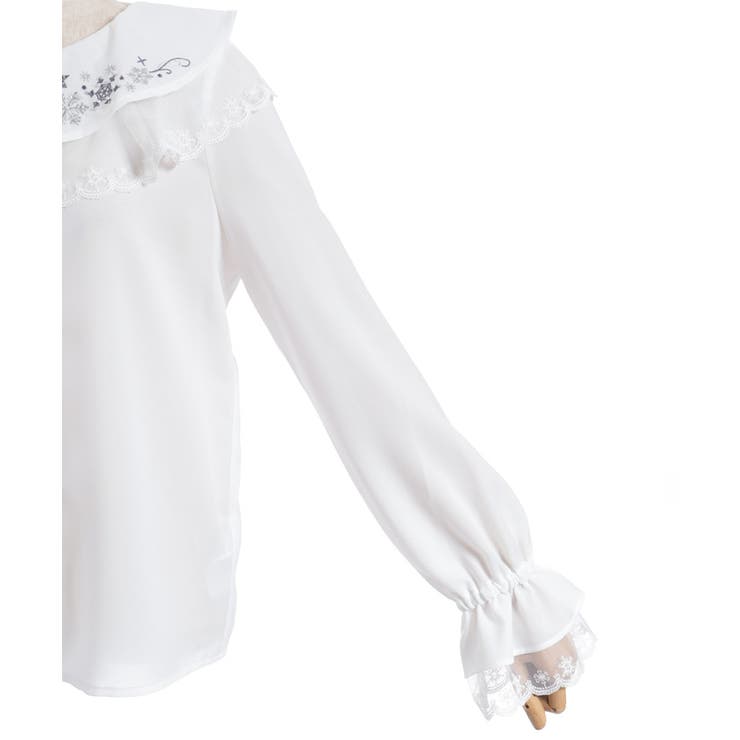 スノー・ローズ刺繍ブラウス[品番：IGAW0007271]｜axes femme