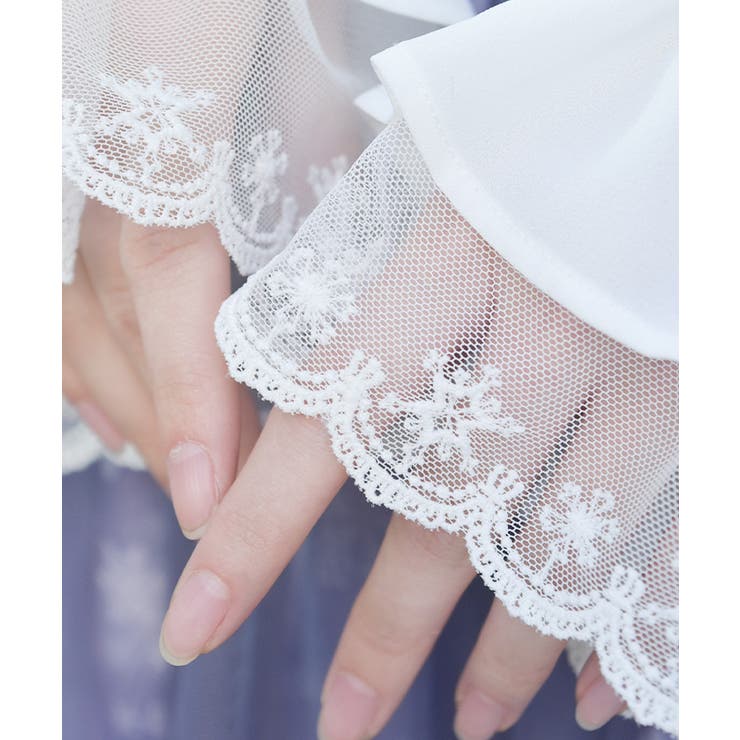 スノー・ローズ刺繍ブラウス[品番：IGAW0007271]｜axes femme