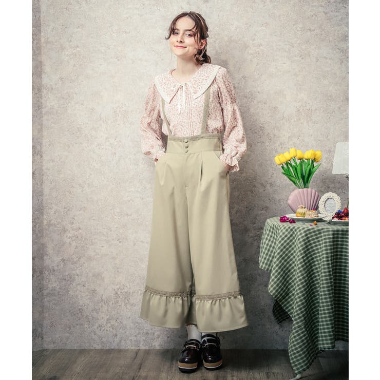 サス付き裾フレアパンツ[品番：IGAW0001339]｜axes femme