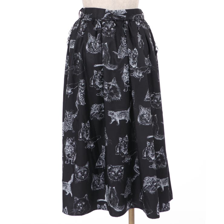 リアルキャットプリントSK[品番：IGAW0000975]｜axes femme