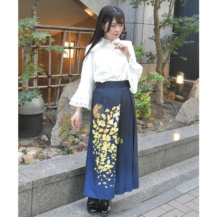 紅葉柄スカート | axes femme | 詳細画像3