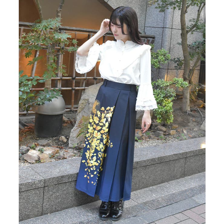 紅葉柄スカート | axes femme | 詳細画像4