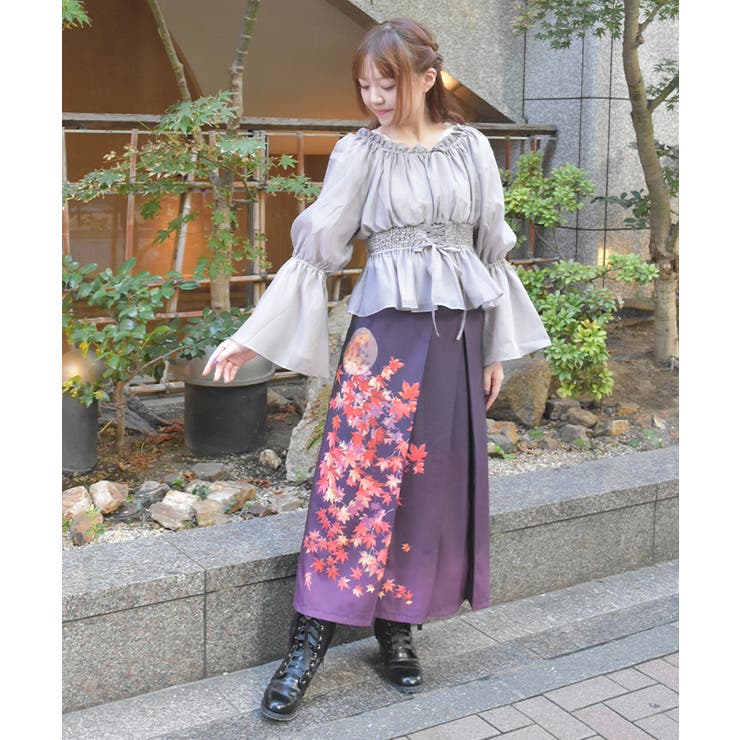 紅葉柄スカート | axes femme | 詳細画像5