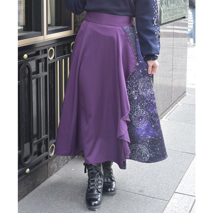 パープル | アステリズムフリルスカート | axes femme