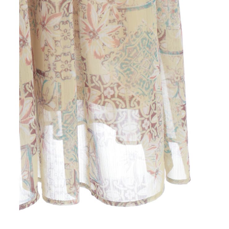 フラワー×タイル柄楊柳ワンピース | axes femme | 詳細画像11 