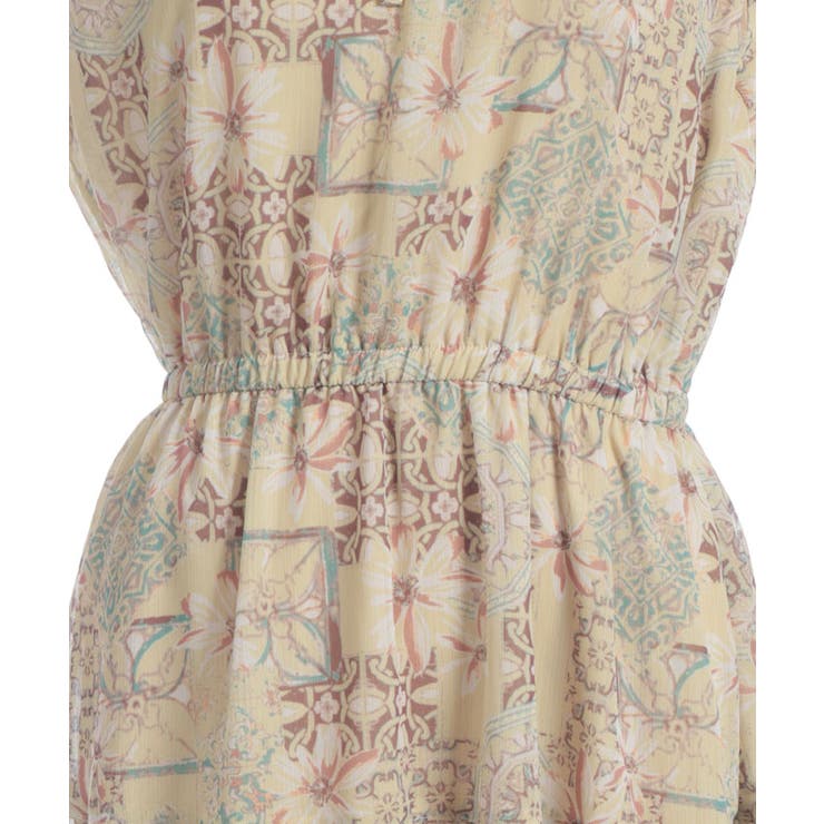 フラワー×タイル柄楊柳ワンピース | axes femme | 詳細画像12 