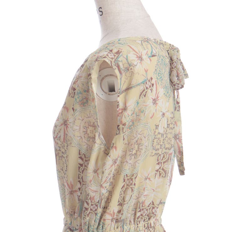 フラワー×タイル柄楊柳ワンピース | axes femme | 詳細画像13 