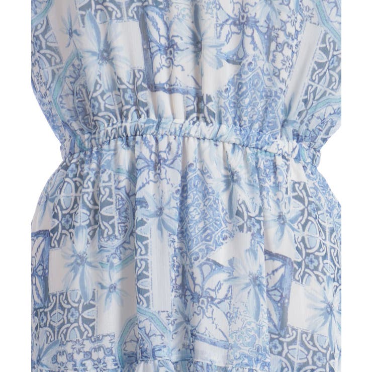 フラワー×タイル柄楊柳ワンピース | axes femme | 詳細画像20 