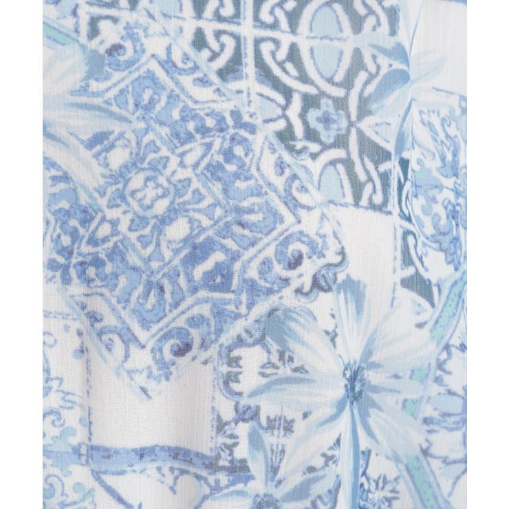 フラワー×タイル柄楊柳ワンピース | axes femme | 詳細画像21 