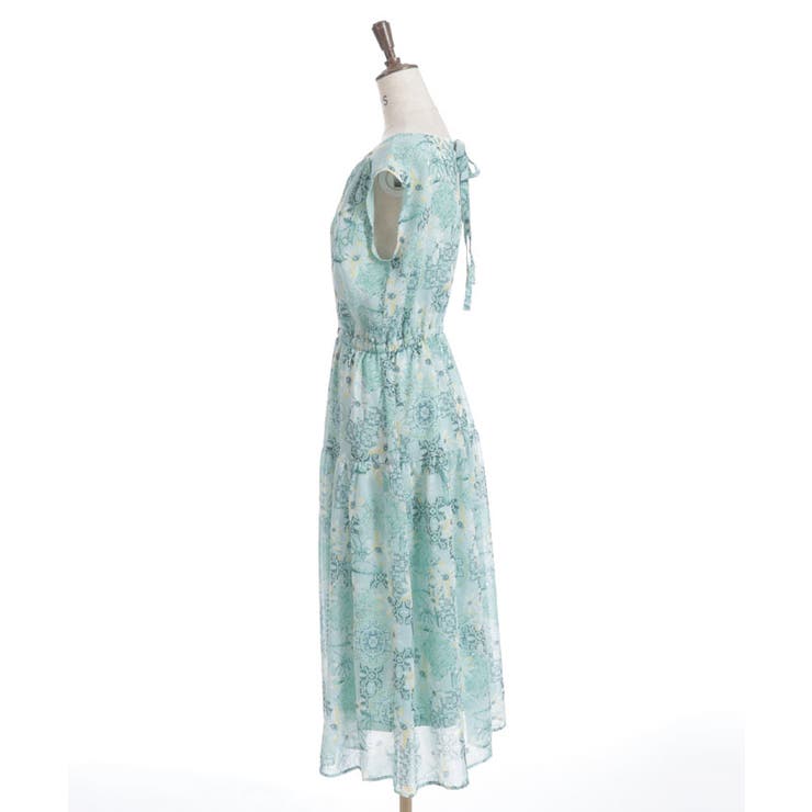 フラワー×タイル柄楊柳ワンピース | axes femme | 詳細画像24 