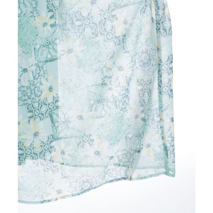 フラワー×タイル柄楊柳ワンピース | axes femme | 詳細画像27 