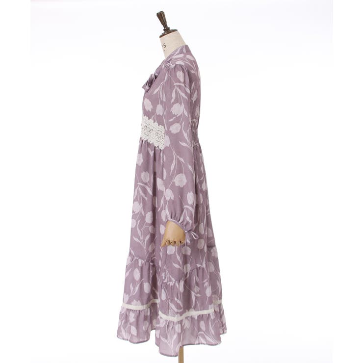 チューリップ柄ワンピース[品番：IGAW0003407]｜axes femme