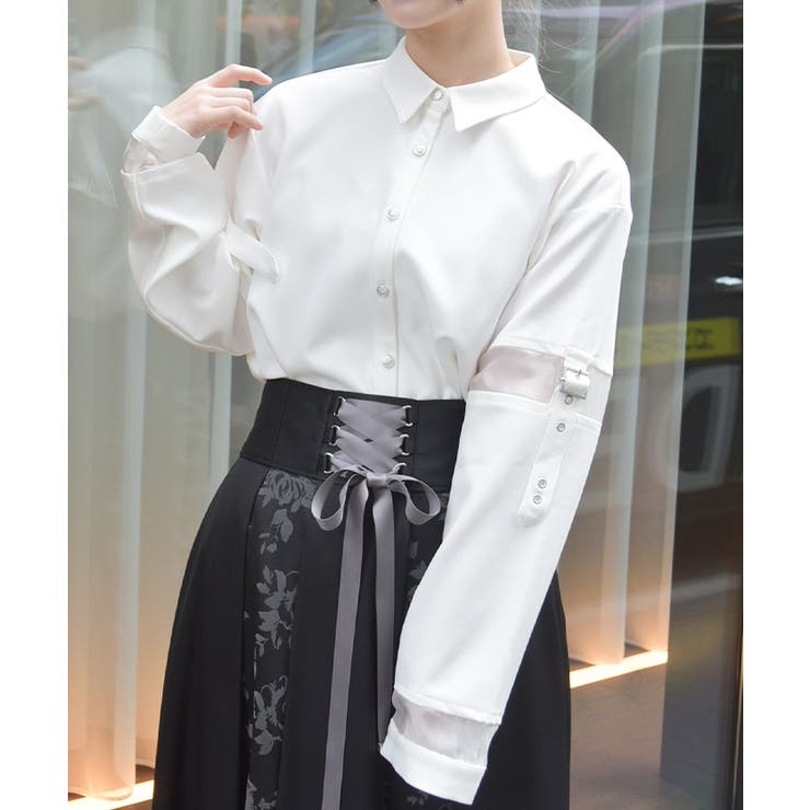 白 | ハトメシャツチュニック | axes femme