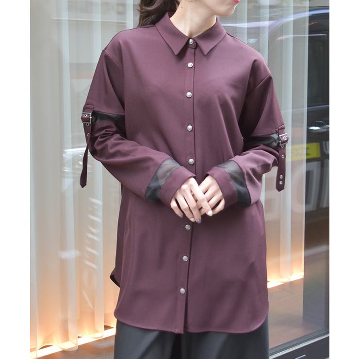 ワイン | ハトメシャツチュニック | axes femme