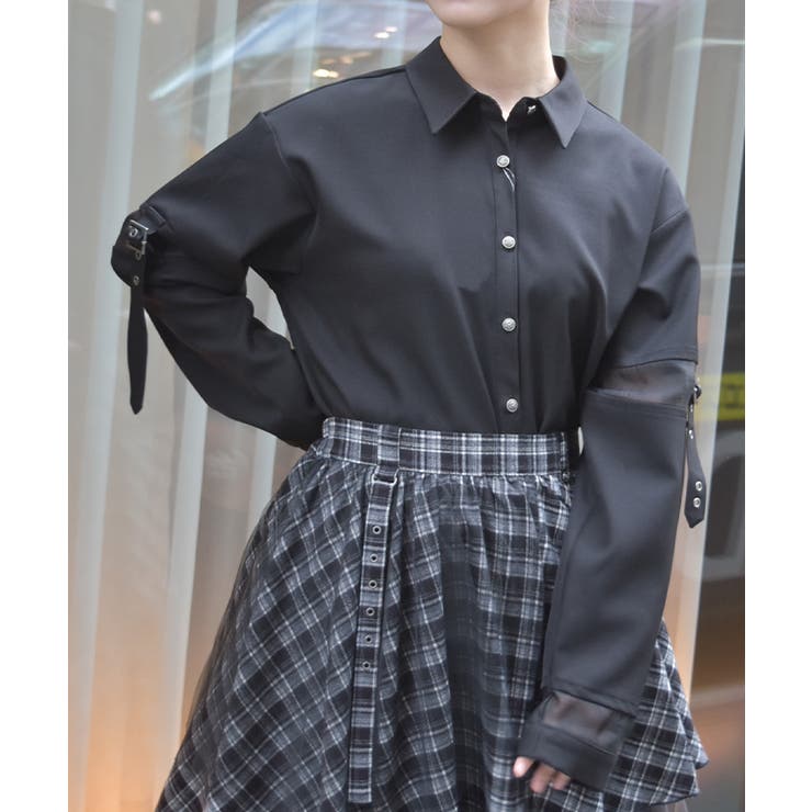 黒 | ハトメシャツチュニック | axes femme