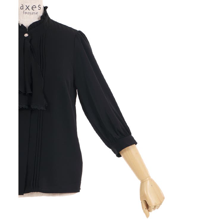 七分袖ジャボブラウス[品番：IGAW0000216]｜axes femme（アクシーズ