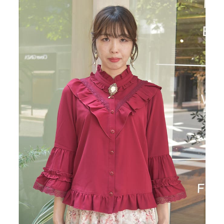 ピンク　ベージュ　シフォン　チュニック　ブラウス　アクシーズファム 楽天市場】リボンコットンチュニック axes femme アクシーズ