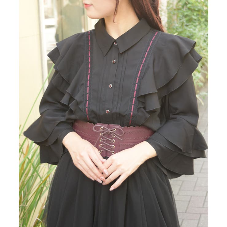 ラッフルフリル姫袖ブラウス | axes femme | 詳細画像8 