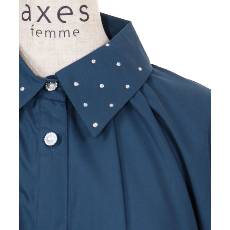 タックデザイン七分袖シャツ | axes femme | 詳細画像28 